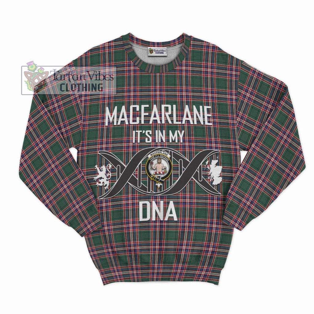 MacFarlane Hunting Modern Tartan Sweatshirt with Family Crest DNA In Me Style - Tartanvibesclothing Shop