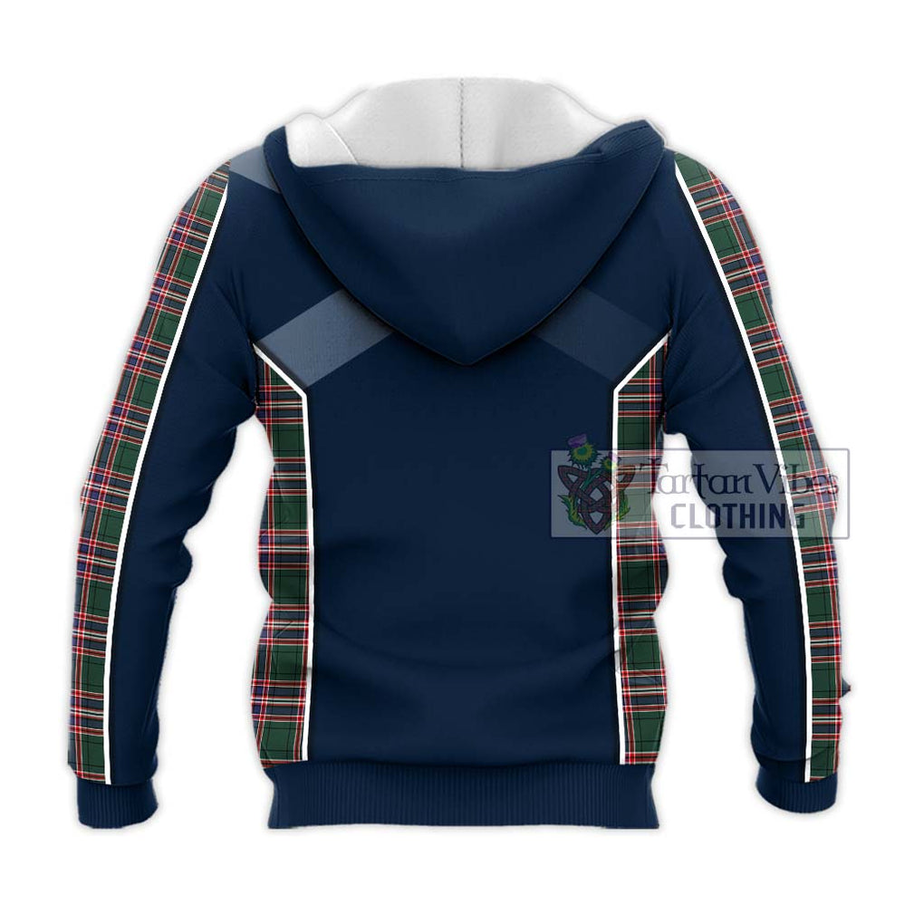 MacFarlane Hunting Modern Tartan Knitted Hoodie with Family Crest and Lion Rampant Vibes Sport Style - Tartan Vibes Clothing