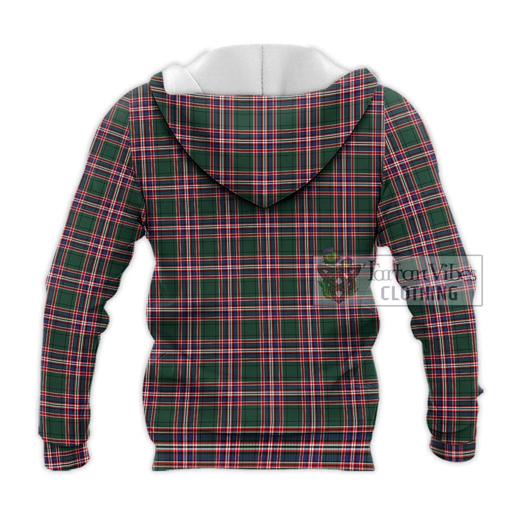 MacFarlane Hunting Modern Tartan Knitted Hoodie with Family Crest DNA In Me Style - Tartanvibesclothing Shop