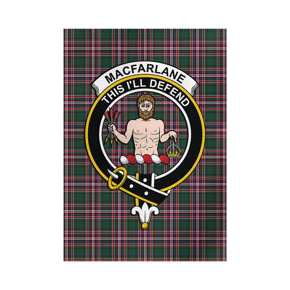 MacFarlane Hunting Modern Tartan Flag with Family Crest - Tartan Vibes Clothing