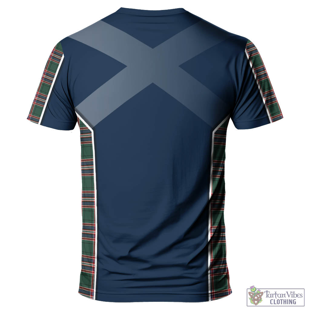 Tartan Vibes Clothing MacFarlane Hunting Modern Tartan T-Shirt with Family Crest and Lion Rampant Vibes Sport Style