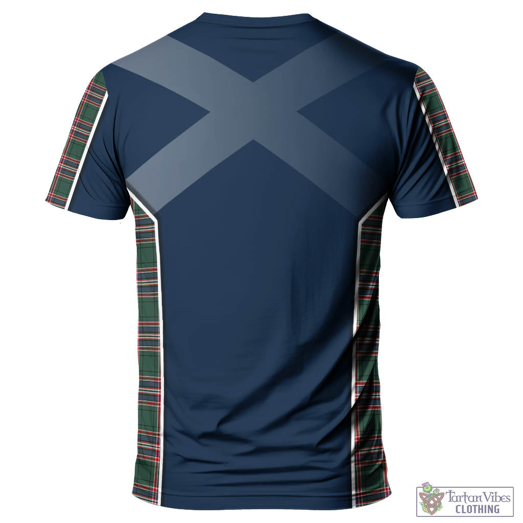 Tartan Vibes Clothing MacFarlane Hunting Modern Tartan T-Shirt with Family Crest and Scottish Thistle Vibes Sport Style