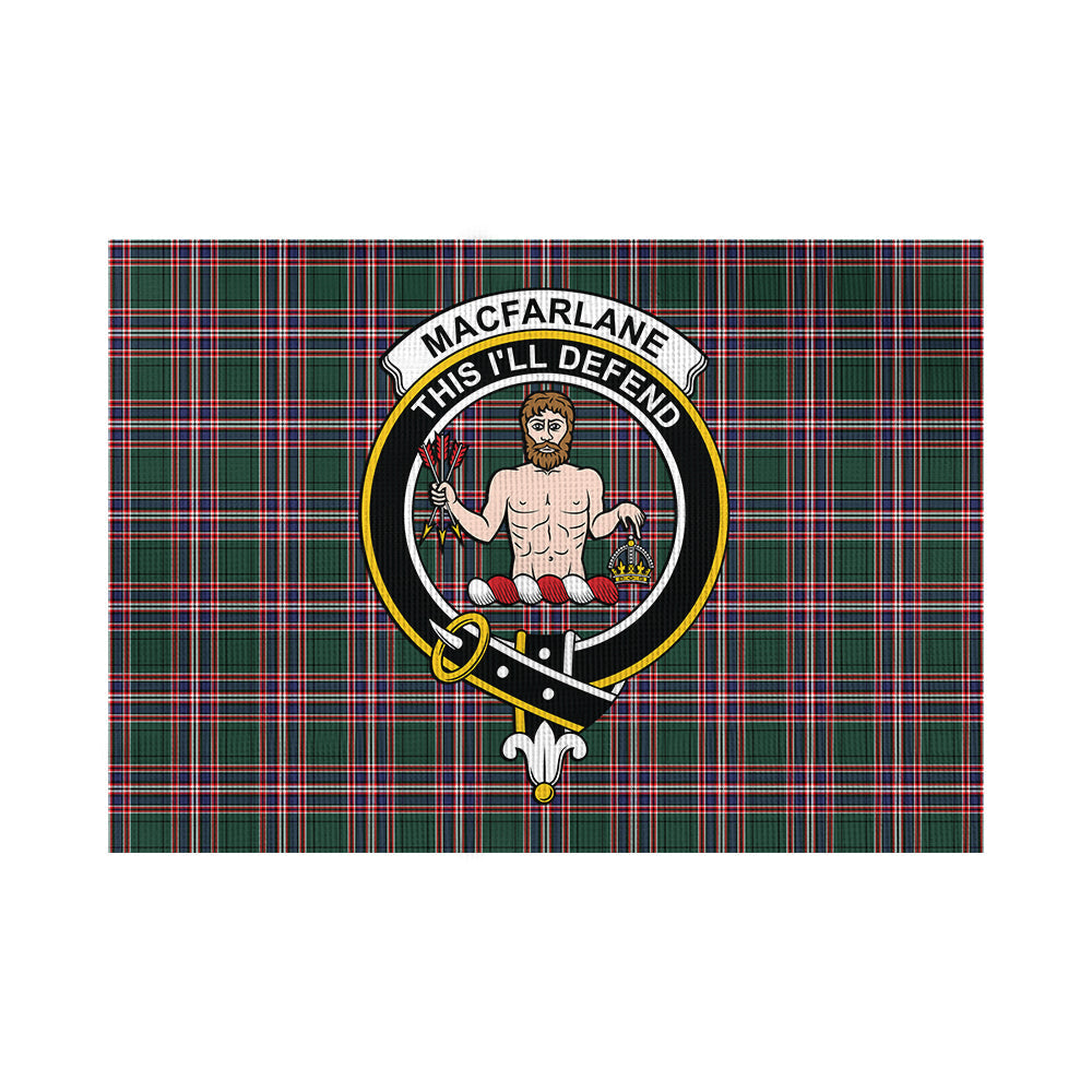 MacFarlane Hunting Modern Tartan Flag with Family Crest - Tartan Vibes Clothing