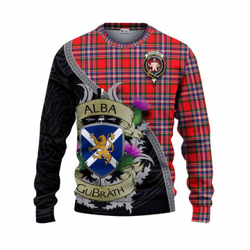 MacFarlane (McFarlane) Tartan Family Crest Knitted Sweater Lion Rampant Royal Thistle Shield Celtic Inspired Unisex - Tartan Vibes Clothing
