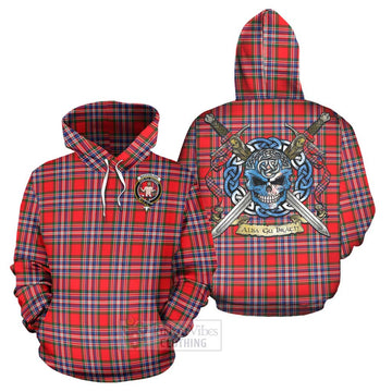 MacFarlane (McFarlane) Tartan Hoodie with Family Crest Celtic Skull Style