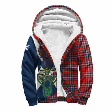 MacFarlane (McFarlane) Tartan Family Crest Sherpa Hoodie Scottish Thistle Celtic Inspired Unisex S - Tartan Vibes Clothing