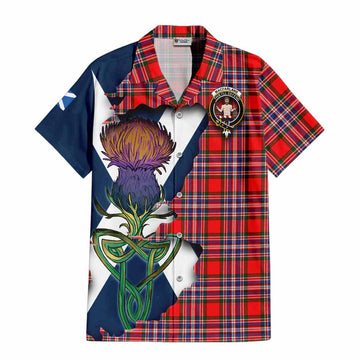 MacFarlane (McFarlane) Tartan Family Crest Hawaiian Shirt Scottish Thistle Celtic Inspired Kid - Tartan Vibes Clothing