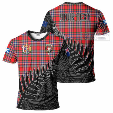 MacFarlane (McFarlane) Crest Tartan T-Shirt with New Zealand Silver Fern Half Style