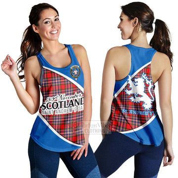 MacFarlane (McFarlane) Family Crest Tartan Women's Racerback Tanks Celebrate Saint Andrew's Day in Style