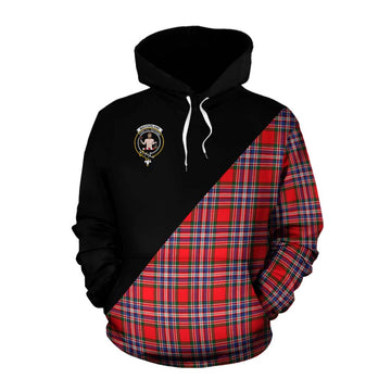 MacFarlane (McFarlane) Tartan Cotton Hoodie with Family Crest and Military Logo Style