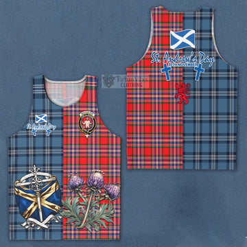 MacFarlane (McFarlane) Tartan Men's Tank Top Happy St. Andrew's Day Half Tartan Style