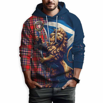 MacFarlane (McFarlane) Tartan Family Crest Hoodie with Scottish Majestic Lion