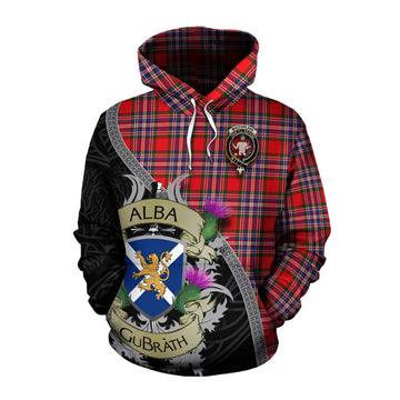 MacFarlane (McFarlane) Tartan Family Crest Cotton Hoodie Lion Rampant Royal Thistle Shield Celtic Inspired Pullover Hoodie XS - Tartan Vibes Clothing