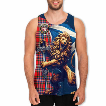 MacFarlane (McFarlane) Tartan Family Crest Men's Tank Top with Scottish Majestic Lion