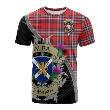 MacFarlane (McFarlane) Tartan Family Crest Cotton T-shirt Lion Rampant Royal Thistle Shield Celtic Inspired Kid's Shirt - Tartan Vibes Clothing