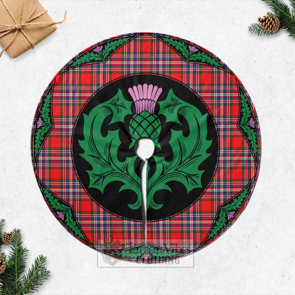 Tartan Vibes Clothing MacFarlane (McFarlane) Tartan Christmas Tree Skirt Scottish Thistle Style