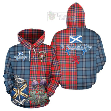 MacFarlane (McFarlane) Tartan Hoodie Happy St. Andrew's Day Half Tartan Style