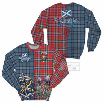 MacFarlane (McFarlane) Tartan Sweatshirt Happy St. Andrew's Day Half Tartan Style