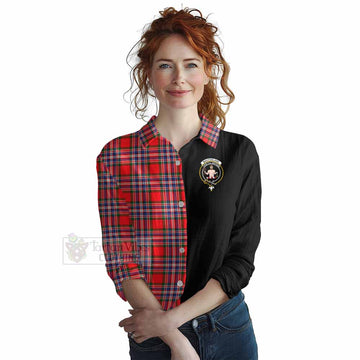 MacFarlane (McFarlane) Tartan Women's Casual Shirt with Family Crest and Half Of Me Style