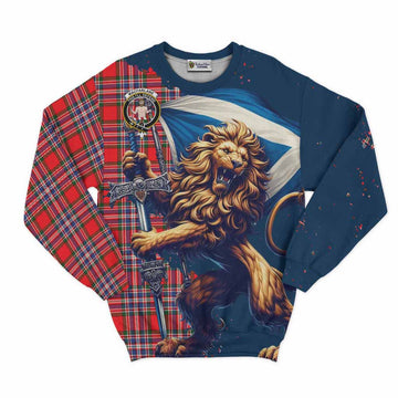 MacFarlane (McFarlane) Tartan Family Crest Sweatshirt with Scottish Majestic Lion