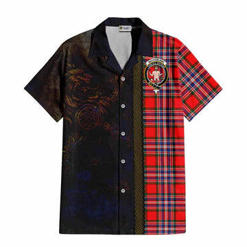 MacFarlane (McFarlane) Tartan Family Crest Hawaiian Shirt Alba Gu Brath Be Brave Lion Ancient Style Kid - Tartan Vibes Clothing