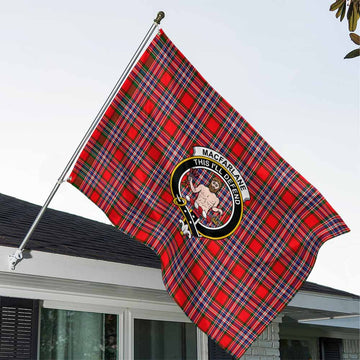 MacFarlane (McFarlane) Tartan House Flag with Family Crest