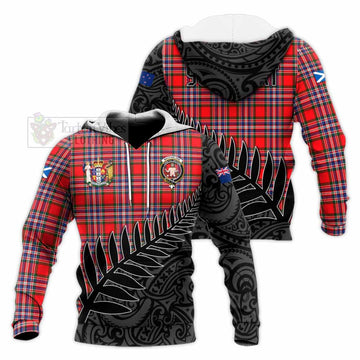 MacFarlane (McFarlane) Crest Tartan Knitted Hoodie with New Zealand Silver Fern Half Style