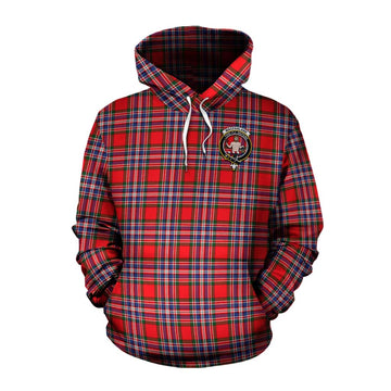 MacFarlane (McFarlane) Tartan Cotton Hoodie with Family Crest Celtic Skull Style