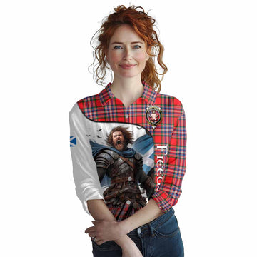 MacFarlane (McFarlane) Crest Tartan Women's Casual Shirt Inspired by the Freedom of Scottish Warrior