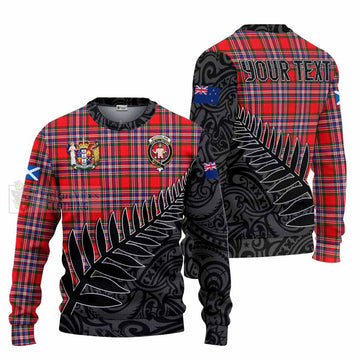 MacFarlane (McFarlane) Crest Tartan Knitted Sweater with New Zealand Silver Fern Half Style