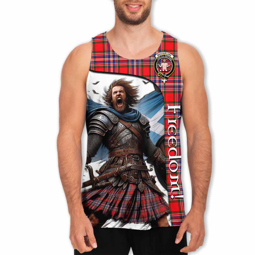 Tartan Vibes Clothing MacFarlane (McFarlane) Crest Tartan Men's Tank Top Inspired by the Freedom of Scottish Warrior