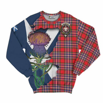 MacFarlane (McFarlane) Tartan Family Crest Sweatshirt Scottish Thistle Celtic Inspired Unisex - Tartan Vibes Clothing