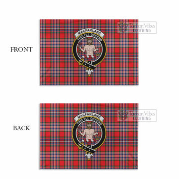 MacFarlane (McFarlane) Tartan House Flag with Family Crest