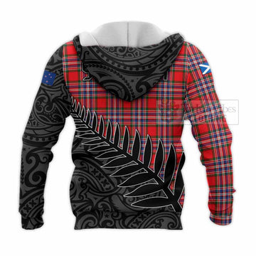 MacFarlane (McFarlane) Crest Tartan Knitted Hoodie with New Zealand Silver Fern Half Style