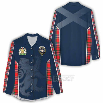 MacFarlane (McFarlane) Tartan Women's Casual Shirt with Family Crest and Lion Rampant Vibes Sport Style