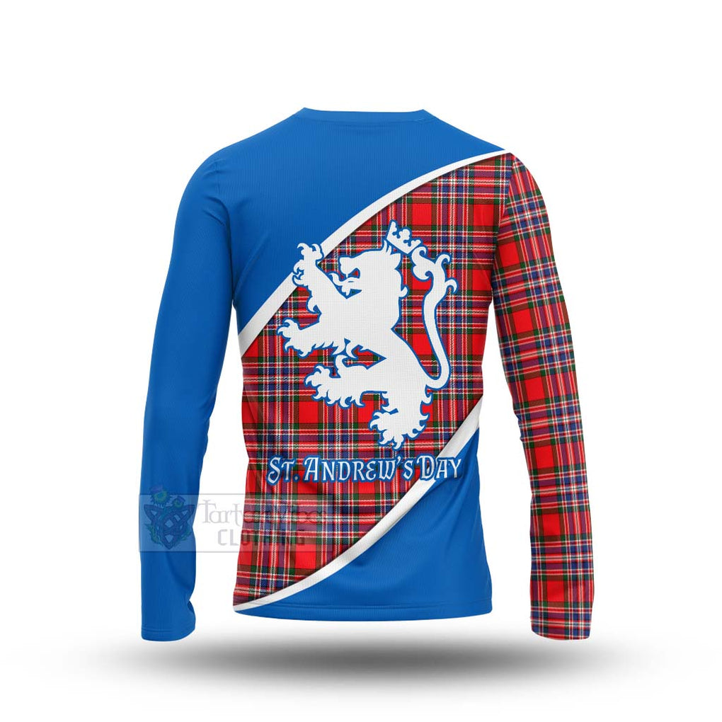 Tartan Vibes Clothing MacFarlane (McFarlane) Family Crest Tartan Long Sleeve T-Shirt Celebrate Saint Andrew's Day in Style