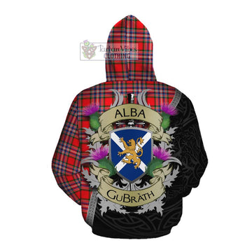 MacFarlane (McFarlane) Tartan Family Crest Cotton Hoodie Lion Rampant Royal Thistle Shield Celtic Inspired Pullover Hoodie - Tartan Vibes Clothing