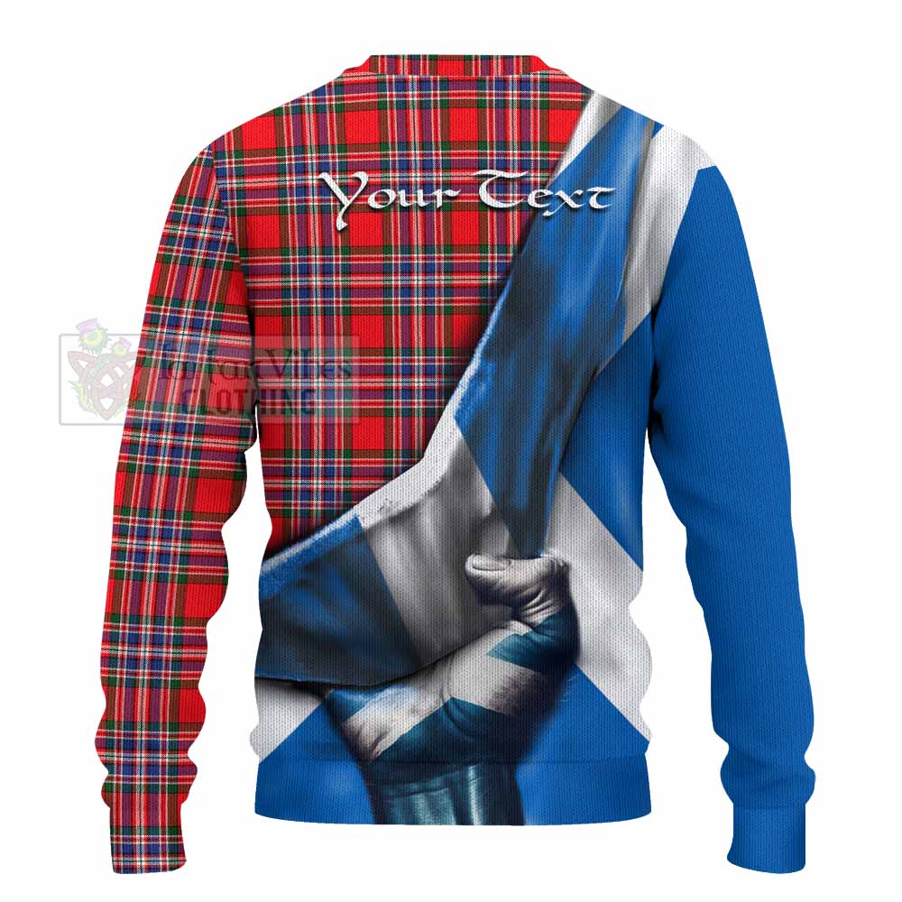 Tartan Vibes Clothing MacFarlane (McFarlane) Tartan Knitted Sweater with Family Crest Scotland Patriotic Style