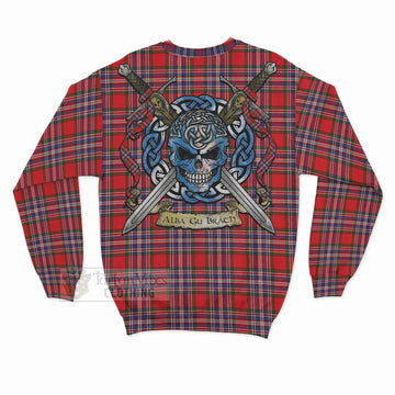 MacFarlane (McFarlane) Tartan Sweatshirt with Family Crest Celtic Skull Style