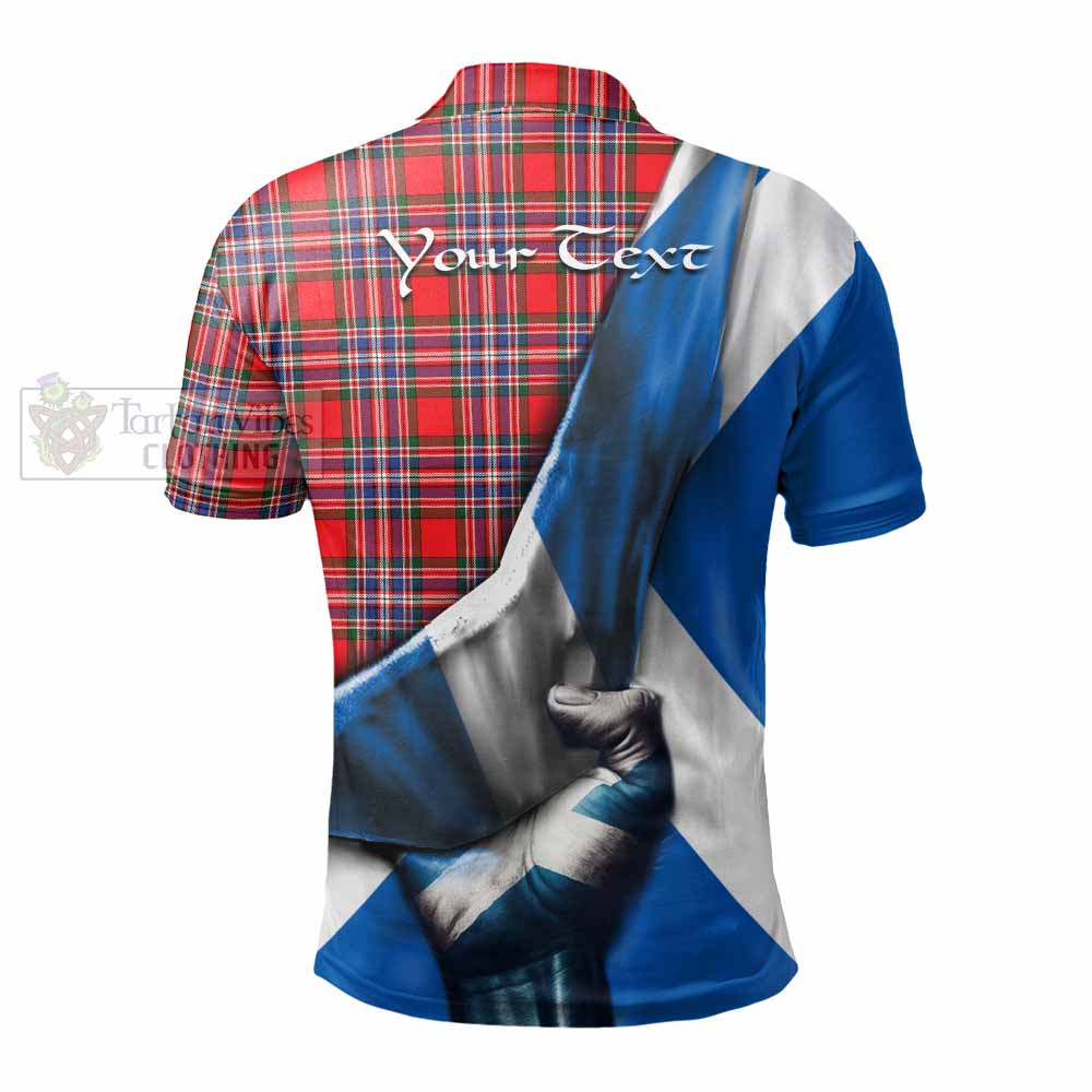 Tartan Vibes Clothing MacFarlane (McFarlane) Tartan Polo Shirt with Family Crest Scotland Patriotic Style