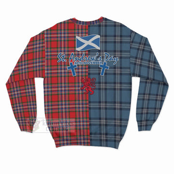 MacFarlane (McFarlane) Tartan Sweatshirt Happy St. Andrew's Day Half Tartan Style