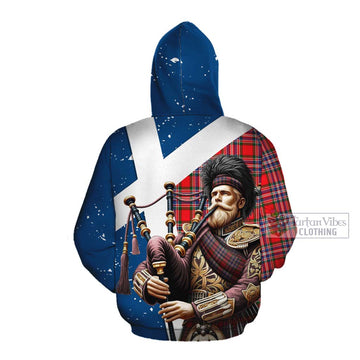 MacFarlane (McFarlane) Tartan Cotton Hoodie with Family Crest Scottish Bagpiper Vibes