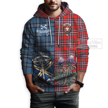 MacFarlane (McFarlane) Tartan Hoodie Happy St. Andrew's Day Half Tartan Style