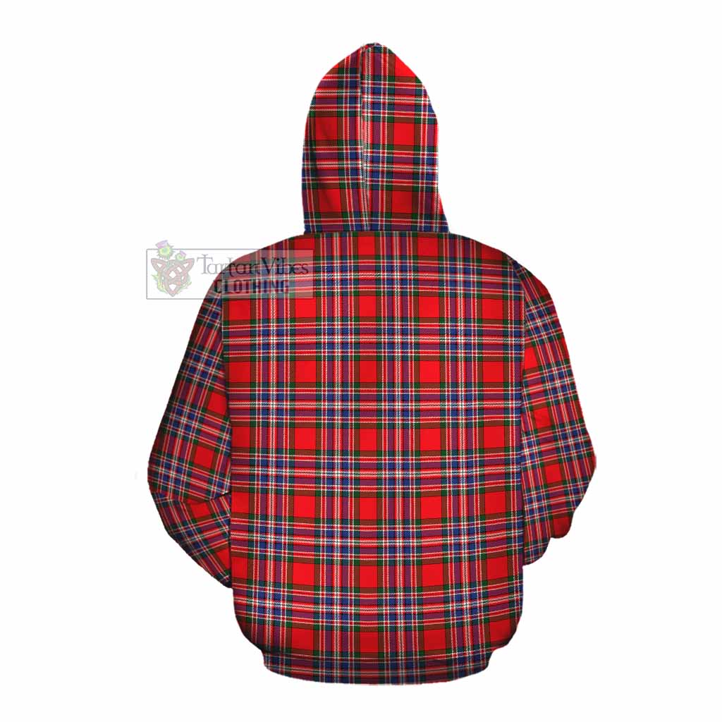 Tartan Vibes Clothing MacFarlane (McFarlane) Tartan Cotton Hoodie with Family Crest DNA In Me Style