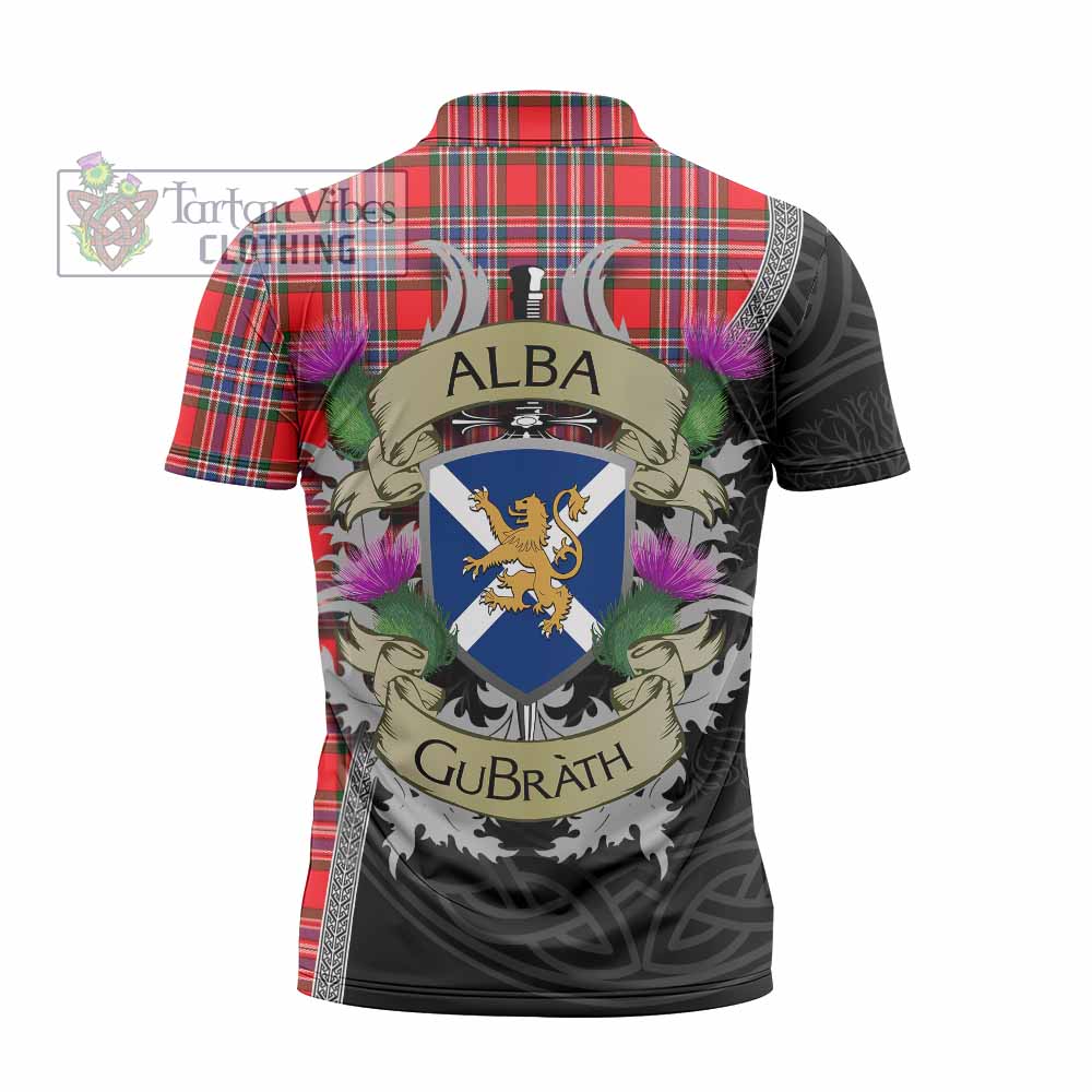 MacFarlane (McFarlane) Tartan Family Crest Zipper Polo Shirt Lion Rampant Royal Thistle Shield Celtic Inspired - Tartan Vibes Clothing