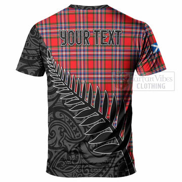 MacFarlane (McFarlane) Crest Tartan T-Shirt with New Zealand Silver Fern Half Style