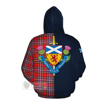 MacFarlane (McFarlane) Tartan Cotton Hoodie Alba with Scottish Lion Royal Arm Half Style