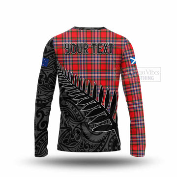 MacFarlane (McFarlane) Crest Tartan Long Sleeve T-Shirt with New Zealand Silver Fern Half Style