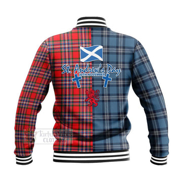 MacFarlane (McFarlane) Tartan Baseball Jacket Happy St. Andrew's Day Half Tartan Style