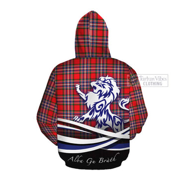 MacFarlane (McFarlane) Tartan Cotton Hoodie with Alba Gu Brath Regal Lion Emblem